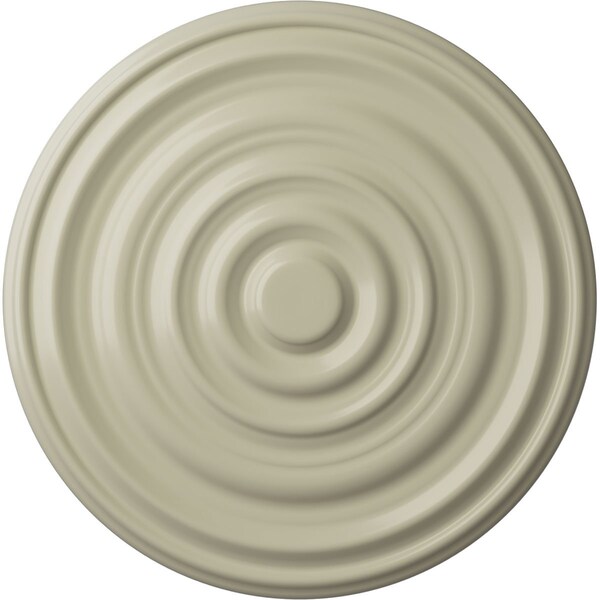 Ekena Millwork Carton Ceiling Medallion (For Canopies up to 3 3/4"), Hand-Painted Clear Yellow, 17 3/4"OD x 1 3/8"P CM18CACYF - main